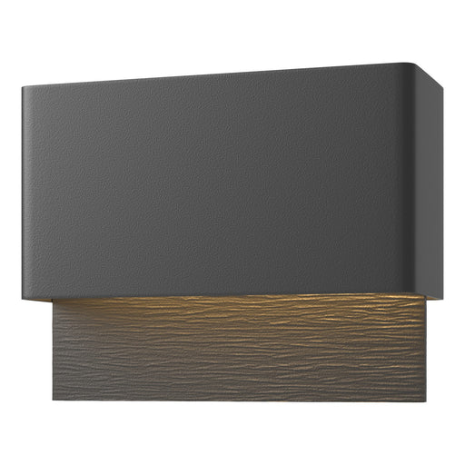 Stratum Dark Sky Friendly LED Outdoor Sconce in Coastal Black with Coastal Black Accent - 302630-LED-80-80 by Hubbardton Forge