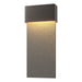 Stratum Large Dark Sky Friendly LED Outdoor Sconce in Coastal Oil Rubbed Bronze with Coastal Natural Iron Accent - 302632-LED-14-20 by Hubbardton Forge