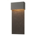 Stratum Large Dark Sky Friendly LED Outdoor Sconce in Coastal Natural Iron with Coastal Oil Rubbed Bronze Accent - 302632-LED-20-14 by Hubbardton Forge