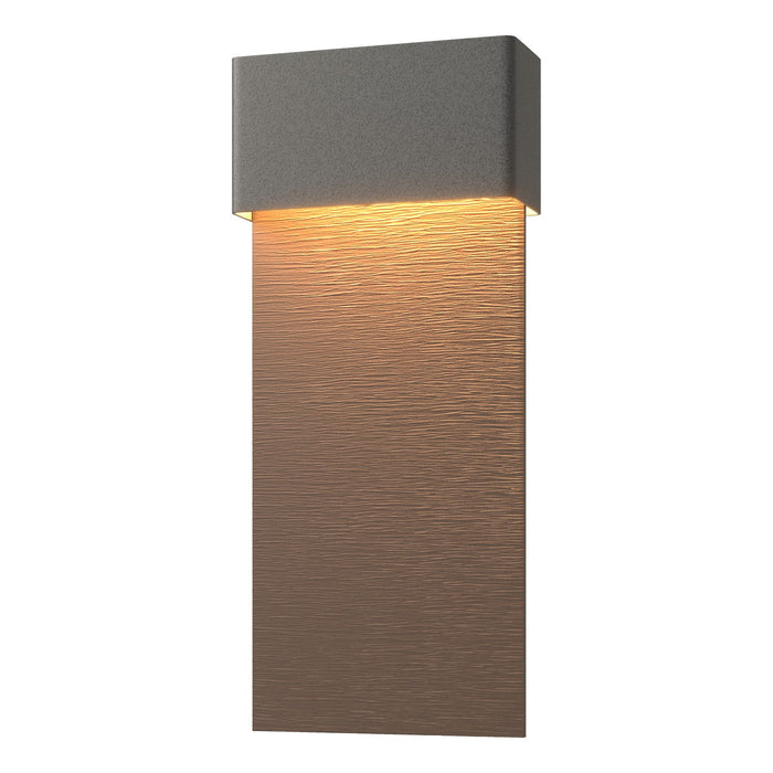 Stratum Large Dark Sky Friendly LED Outdoor Sconce in Coastal Natural Iron with Coastal Bronze Accent - 302632-LED-20-75 by Hubbardton Forge