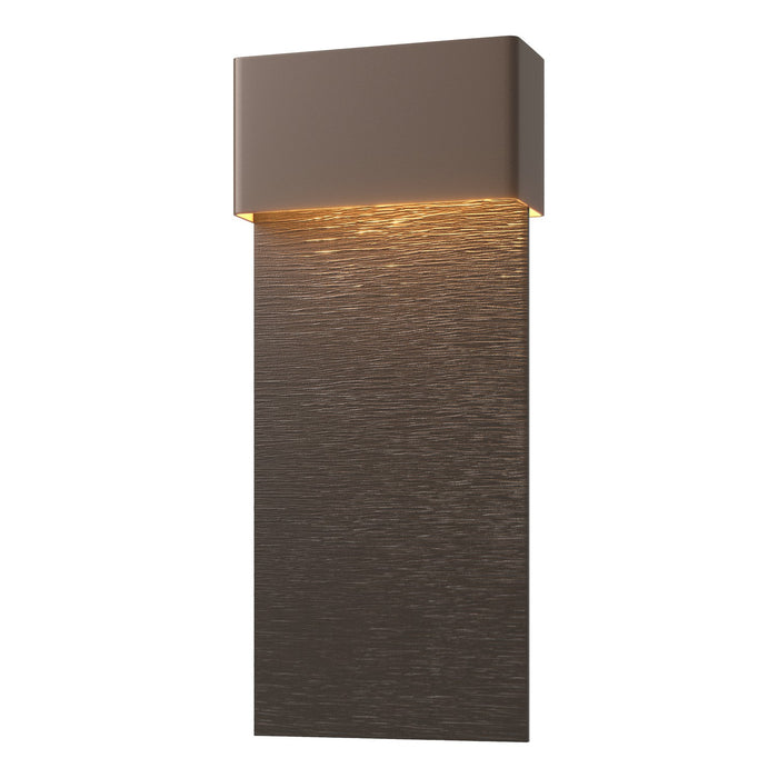 Stratum Large Dark Sky Friendly LED Outdoor Sconce in Coastal Bronze with Coastal Oil Rubbed Bronze Accent - 302632-LED-75-14 by Hubbardton Forge