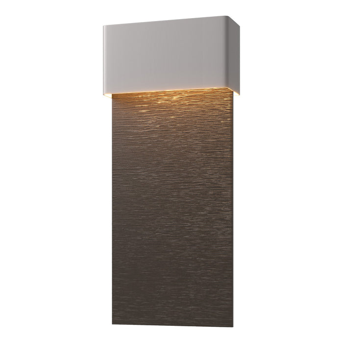 Stratum Large Dark Sky Friendly LED Outdoor Sconce in Coastal Burnished Steel with Coastal Oil Rubbed Bronze Accent - 302632-LED-78-14 by Hubbardton Forge