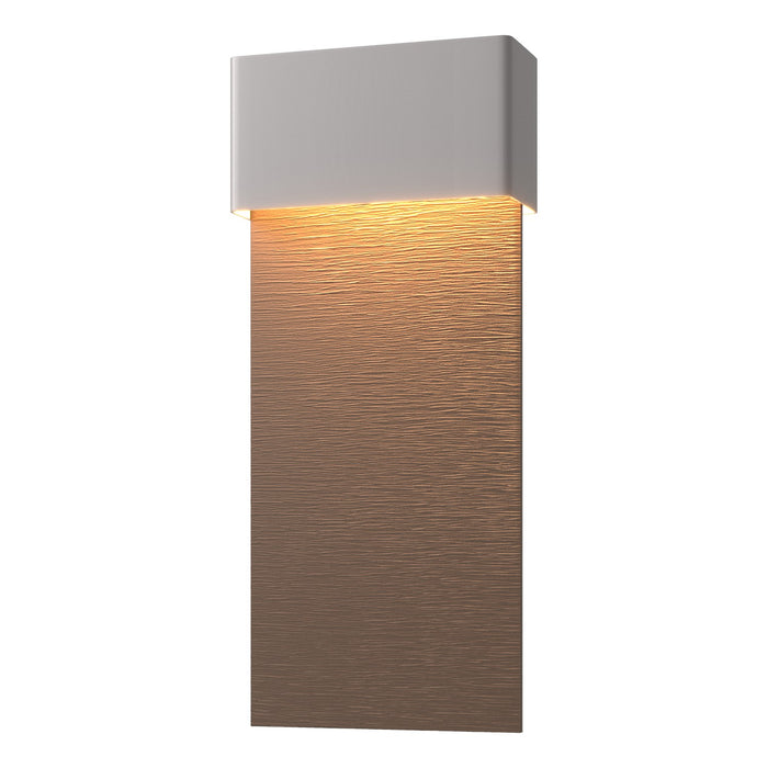 Stratum Large Dark Sky Friendly LED Outdoor Sconce in Coastal Burnished Steel with Coastal Bronze Accent - 302632-LED-78-75 by Hubbardton Forge