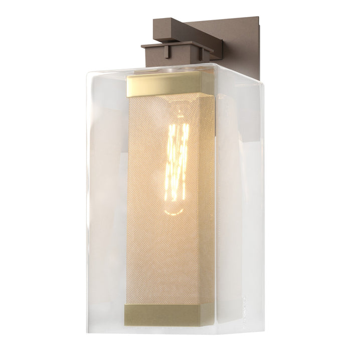 Polaris Outdoor Large Sconce in Coastal Bronze with Coastal Gold Accent - 304854-SKT-75-70-ZM0707 by Hubbardton Forge