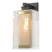 Polaris Outdoor Large Sconce in Coastal Burnished Steel with Coastal Gold Accent - 304854-SKT-78-70-ZM0707 by Hubbardton Forge