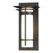 Banded with Top Plate Small Outdoor Sconce in Coastal Oil Rubbed Bronze - 305992-SKT-14-GG0066 by Hubbardton Forge