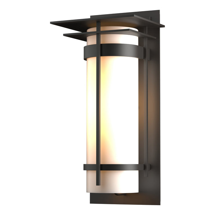 Banded with Top Plate Large Outdoor Sconce in Coastal Oil Rubbed Bronze - 305994-SKT-14-GG0037 by Hubbardton Forge