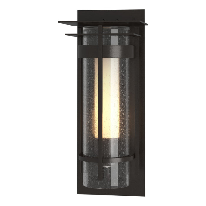 Torch Small Outdoor Sconce with Top Plate in Coastal Oil Rubbed Bronze - 305996-SKT-14-ZS0654 by Hubbardton Forge