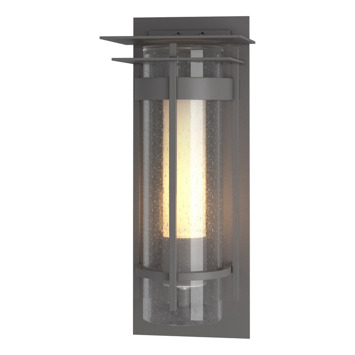 Torch Small Outdoor Sconce with Top Plate in Coastal Burnished Steel - 305996-SKT-78-ZS0654 by Hubbardton Forge