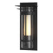 Torch Small Outdoor Sconce with Top Plate in Coastal Black - 305996-SKT-80-ZS0654 by Hubbardton Forge