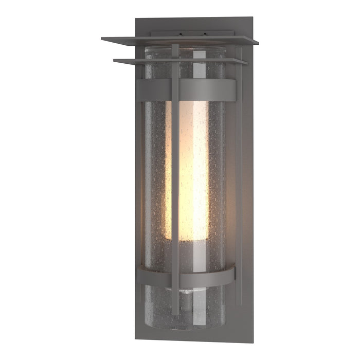 Torch with Top Plate Outdoor Sconce in Coastal Burnished Steel - 305997-SKT-78-ZS0655 by Hubbardton Forge