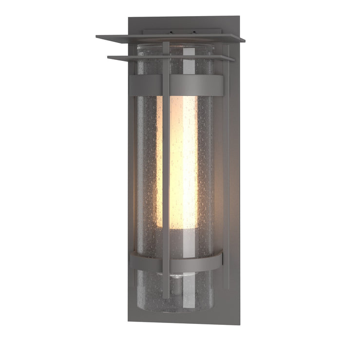 Torch with Top Plate Large Outdoor Sconce in Coastal Burnished Steel - 305998-SKT-78-ZS0656 by Hubbardton Forge