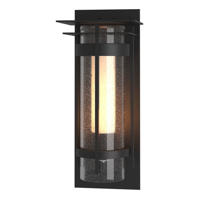 Torch with Top Plate Large Outdoor Sconce in Coastal Black - 305998-SKT-80-ZS0656 by Hubbardton Forge