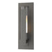 Vertical Bar Fluted Glass Small Outdoor Sconce in Coastal Natural Iron - 307281-SKT-20-ZU0660 by Hubbardton Forge