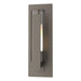 Vertical Bar Fluted Glass Small Outdoor Sconce in Coastal Dark Smoke - 307281-SKT-77-ZU0660 by Hubbardton Forge