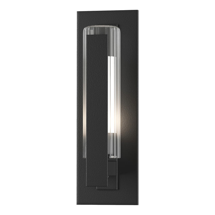 Vertical Bar Fluted Glass Small Outdoor Sconce in Coastal Black - 307281-SKT-80-ZU0660 by Hubbardton Forge