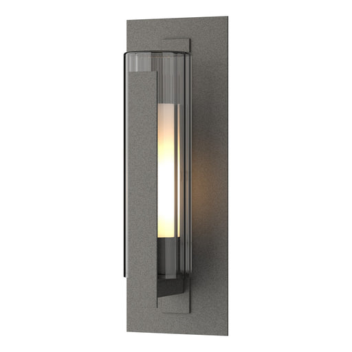 Vertical Bar Fluted Glass Medium Outdoor Sconce in Coastal Natural Iron - 307282-SKT-20-ZU0658 by Hubbardton Forge