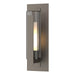 Vertical Bar Fluted Glass Medium Outdoor Sconce in Coastal Dark Smoke - 307282-SKT-77-ZU0658 by Hubbardton Forge