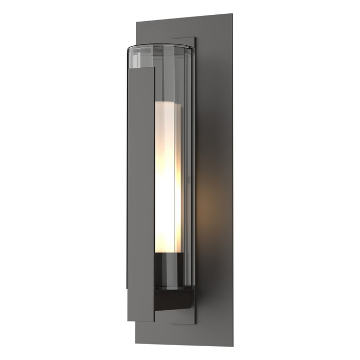 Vertical Bar Fluted Glass Large Outdoor Sconce in Coastal Oil Rubbed Bronze - 307283-SKT-14-ZU0662 by Hubbardton Forge