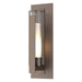 Vertical Bar Fluted Glass Large Outdoor Sconce in Coastal Bronze - 307283-SKT-75-ZU0662 by Hubbardton Forge