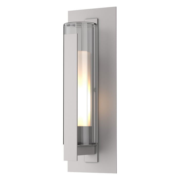 Vertical Bar Fluted Glass Large Outdoor Sconce in Coastal Burnished Steel - 307283-SKT-78-ZU0662 by Hubbardton Forge