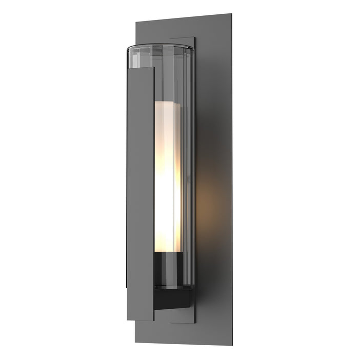 Vertical Bar Fluted Glass Large Outdoor Sconce in Coastal Black - 307283-SKT-80-ZU0662 by Hubbardton Forge