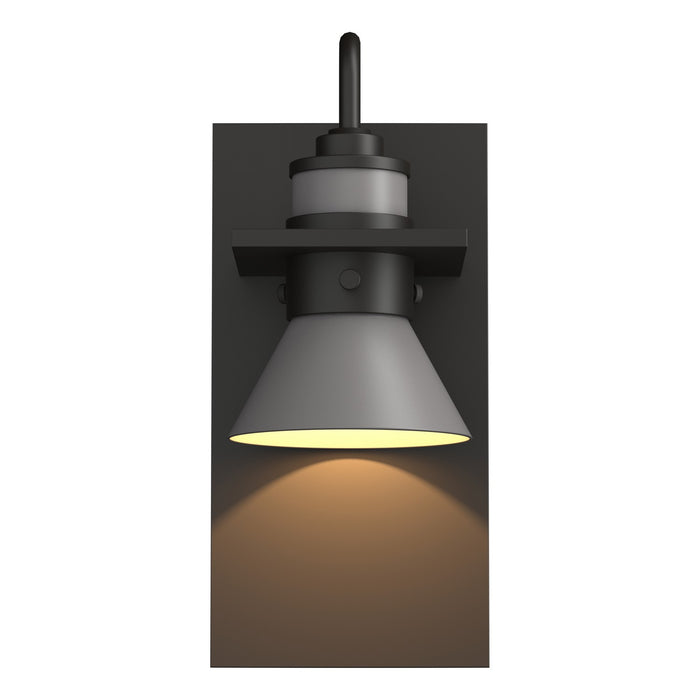 Erlenmeyer Dark Sky Friendly Outdoor Sconce in Coastal Oil Rubbed Bronze with Coastal Burnished Steel Accent - 307716-SKT-14-78 by Hubbardton Forge