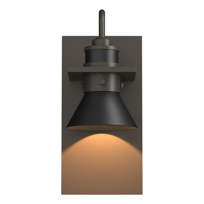 Erlenmeyer Dark Sky Friendly Outdoor Sconce in Coastal Dark Smoke with Coastal Black Accent - 307716-SKT-77-80 by Hubbardton Forge