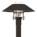 Henry Outdoor Post Light in Coastal Oil Rubbed Bronze with Coastal Oil Rubbed Bronze Accent - 344227-SKT-14-14-ZM0026 by Hubbardton Forge