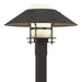 Henry Outdoor Post Light in Coastal Oil Rubbed Bronze with Coastal Natural Iron Accent - 344227-SKT-14-20-GG0026 by Hubbardton Forge