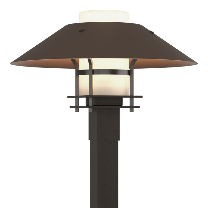 Henry Outdoor Post Light in Coastal Oil Rubbed Bronze with Coastal Bronze Accent - 344227-SKT-14-75-GG0026 by Hubbardton Forge