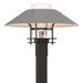 Henry Outdoor Post Light in Coastal Oil Rubbed Bronze with Coastal Burnished Steel Accent - 344227-SKT-14-78-ZM0026 by Hubbardton Forge