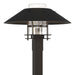 Henry Outdoor Post Light in Coastal Oil Rubbed Bronze with Coastal Black Accent - 344227-SKT-14-80-ZM0026 by Hubbardton Forge