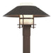 Henry Outdoor Post Light in Coastal Bronze with Coastal Oil Rubbed Bronze Accent - 344227-SKT-75-14-GG0026 by Hubbardton Forge