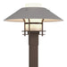 Henry Outdoor Post Light in Coastal Bronze with Coastal Burnished Steel Accent - 344227-SKT-75-78-GG0026 by Hubbardton Forge