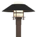 Henry Outdoor Post Light in Coastal Bronze with Coastal Black Accent - 344227-SKT-75-80-GG0026 by Hubbardton Forge