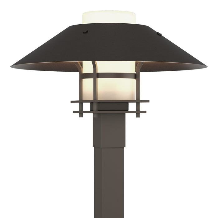 Henry Outdoor Post Light in Coastal Dark Smoke with Coastal Oil Rubbed Bronze Accent - 344227-SKT-77-14-GG0026 by Hubbardton Forge