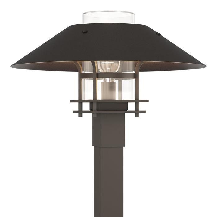 Henry Outdoor Post Light in Coastal Dark Smoke with Coastal Oil Rubbed Bronze Accent - 344227-SKT-77-14-ZM0026 by Hubbardton Forge