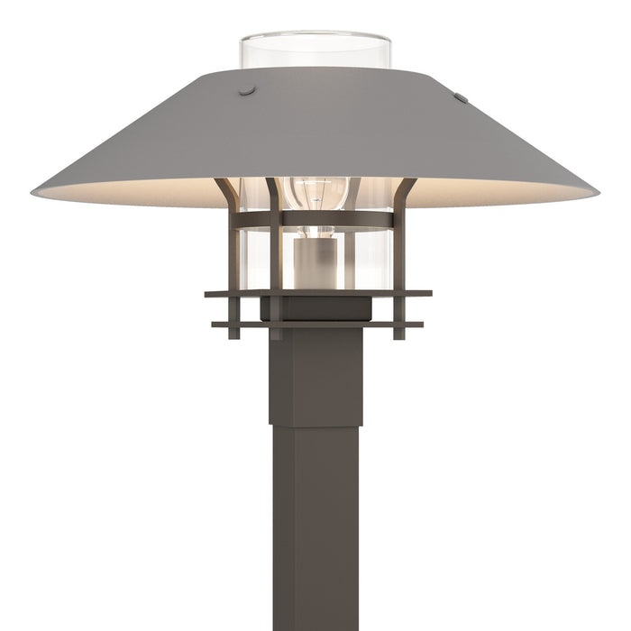 Henry Outdoor Post Light in Coastal Dark Smoke with Coastal Burnished Steel Accent - 344227-SKT-77-78-ZM0026 by Hubbardton Forge