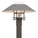 Henry Outdoor Post Light in Coastal Dark Smoke with Coastal Burnished Steel Accent - 344227-SKT-77-78-ZM0026 by Hubbardton Forge