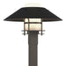 Henry Outdoor Post Light in Coastal Dark Smoke with Coastal Black Accent - 344227-SKT-77-80-GG0026 by Hubbardton Forge