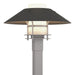 Henry Outdoor Post Light in Coastal Burnished Steel with Coastal Natural Iron Accent - 344227-SKT-78-20-GG0026 by Hubbardton Forge