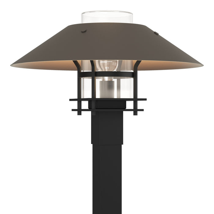 Henry Outdoor Post Light in Coastal Black with Coastal Dark Smoke Accent - 344227-SKT-80-77-ZM0026 by Hubbardton Forge