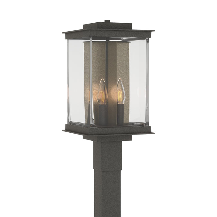 Kingston Outdoor Post Light in Coastal Natural Iron with Translucent Soft Gold Accent - 344840-SKT-20-83-ZM0703 by Hubbardton Forge