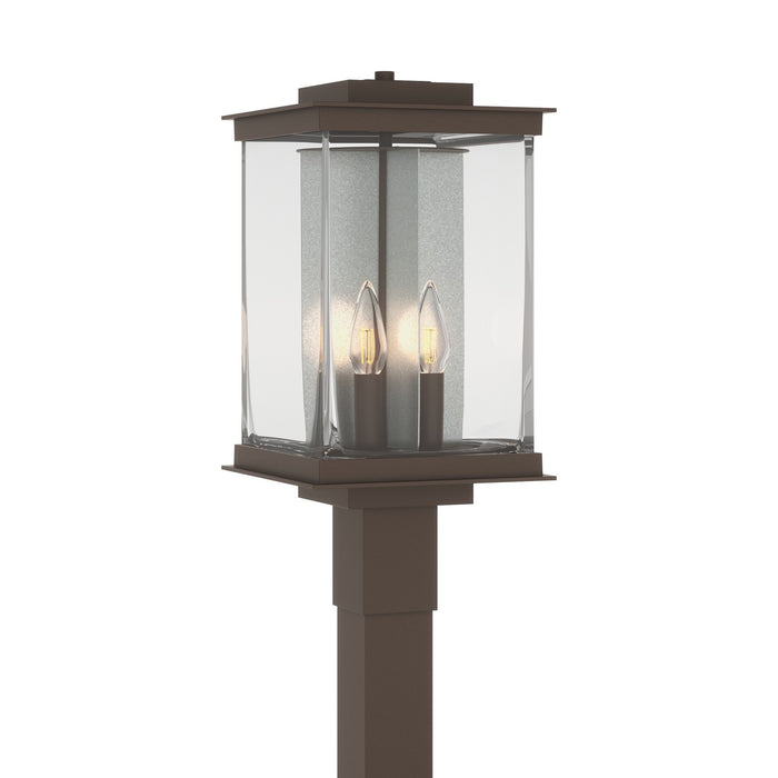 Kingston Outdoor Post Light in Coastal Bronze with Translucent Vintage Platinum Accent - 344840-SKT-75-81-ZM0703 by Hubbardton Forge