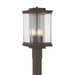 Kingston Outdoor Post Light in Coastal Bronze with Translucent Vintage Platinum Accent - 344840-SKT-75-81-ZM0703 by Hubbardton Forge