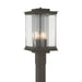 Kingston Outdoor Post Light in Coastal Dark Smoke with Translucent Vintage Platinum Accent - 344840-SKT-77-81-ZM0703 by Hubbardton Forge