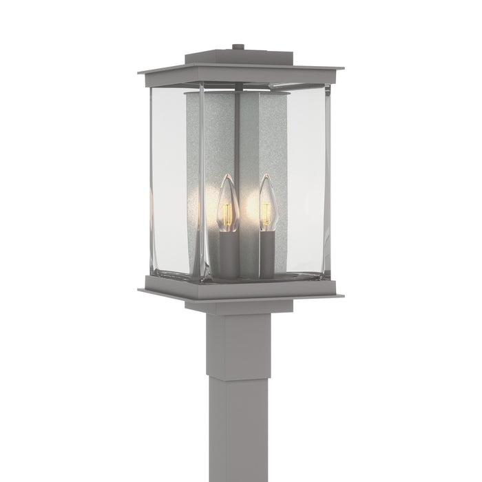 Kingston Outdoor Post Light in Coastal Burnished Steel with Translucent Vintage Platinum Accent - 344840-SKT-78-81-ZM0703 by Hubbardton Forge