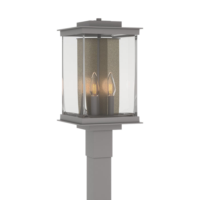 Kingston Outdoor Post Light in Coastal Burnished Steel with Translucent Soft Gold Accent - 344840-SKT-78-83-ZM0703 by Hubbardton Forge