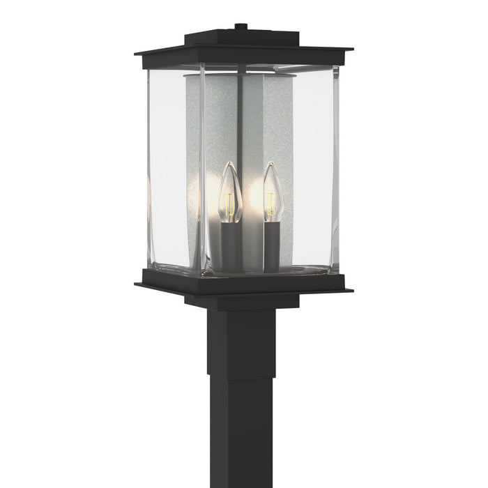 Kingston Outdoor Post Light in Coastal Black with Translucent Vintage Platinum Accent - 344840-SKT-80-81-ZM0703 by Hubbardton Forge